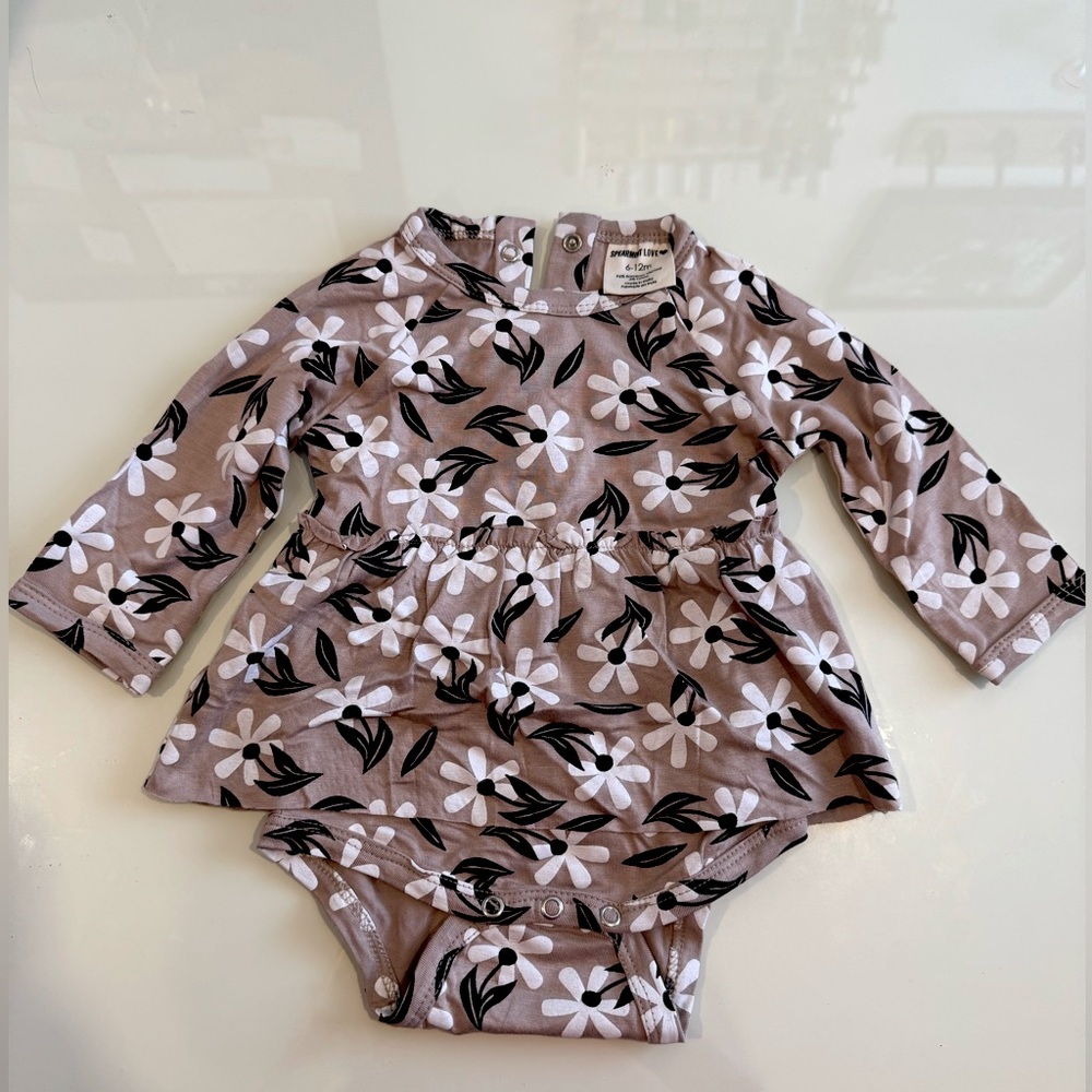 SpearmintLOVE Long Sleeve Onesie with Skirt